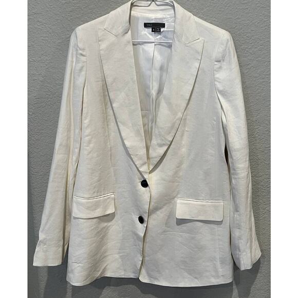 Vince Linen Blend Jacket Size 6 - Picture 6 of 8